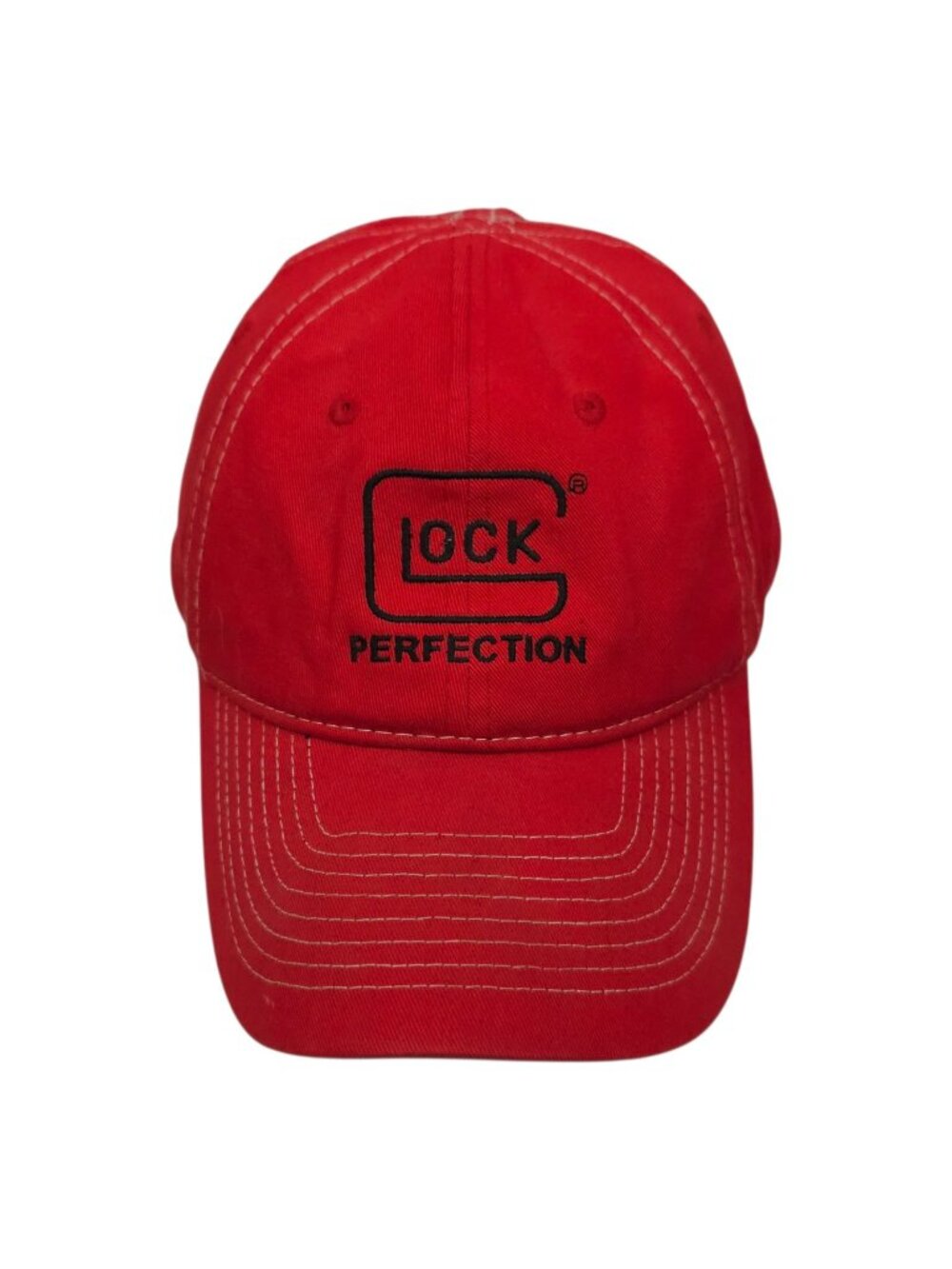 Glock Perfection Red Baseball Cap Embroidered Gun Firearm Promo Hat Adjustable